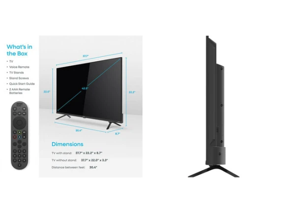 43-inch Class 4K UHD HDR LED Smart Xumo TV — Smart TV, ELEMENT