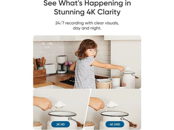 4K UHD Indoor Security Camera, White — Security Camera, eufy