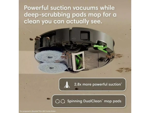 Robot Vacuum and Mop Combo with AutoWash Dock — Robot Vacuum, iRobot