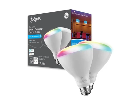 Smart LED BR30 Bulbs, Full Color, 2-Pack — Smart Light Bulb, GE