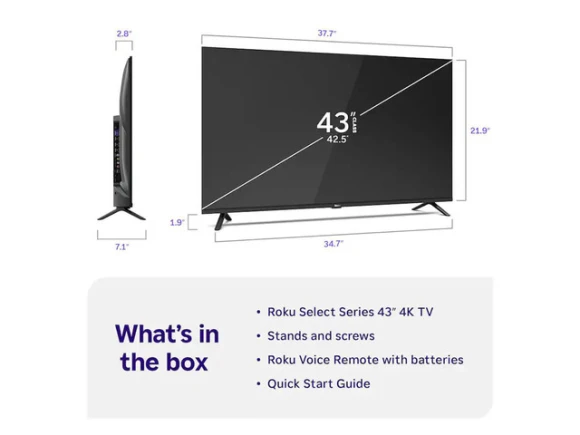 4K LED Smart TV — Smart TV, Roku