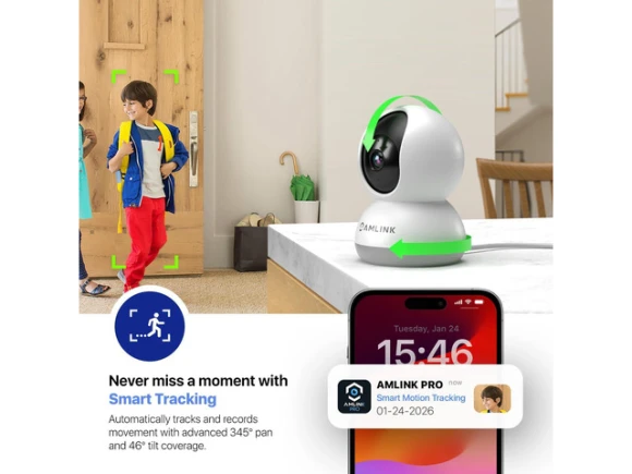4MP Indoor WiFi IP Camera — Security Camera, AMLINK