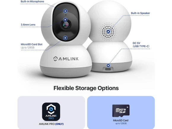 4MP Indoor WiFi IP Camera — Security Camera, AMLINK