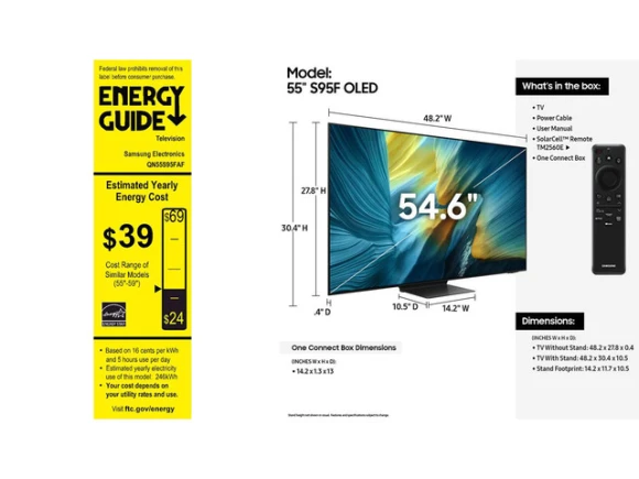 55-inch OLED 4K Smart TV — Smart TV, Samsung