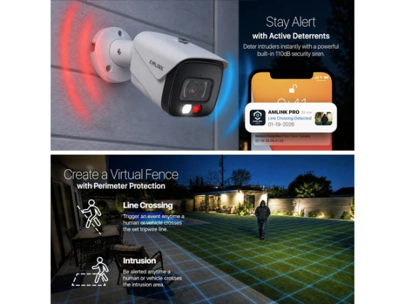 5MP PoE Surveillance Bullet Camera — Security Camera, AMLINK