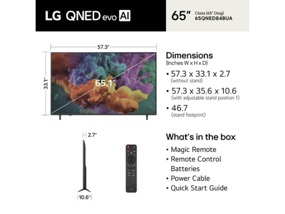 65-inch Mini LED television — Smart TV, LG Electronics