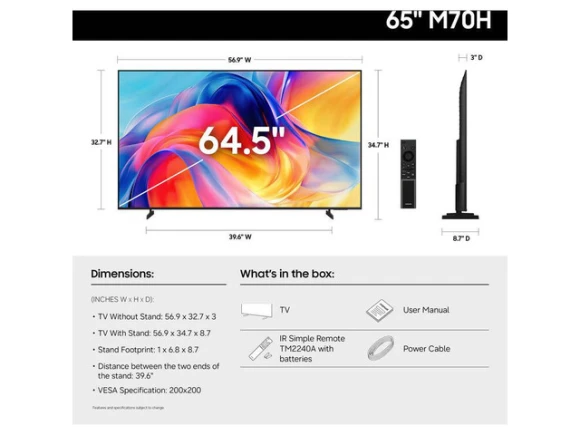 65-inch Smart TV — Smart TV, Samsung