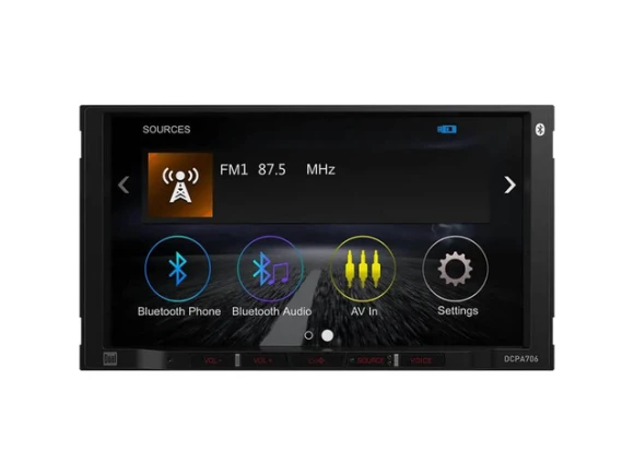7-Inch AV Media Receiver — Car Infotainment System, Dual