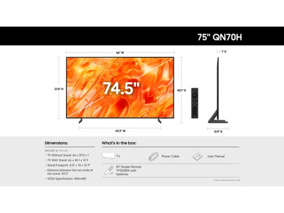 75-inch Neo QLED Mini LED 4K UHD Smart TV — Smart TV, Samsung