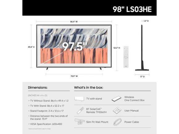 98-inch QLED 4K Smart TV — Smart TV, Samsung