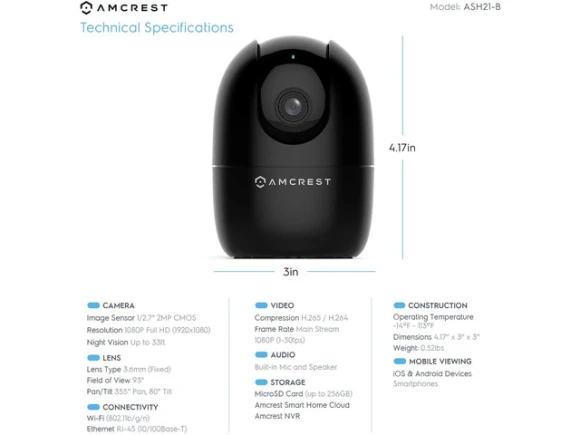 Indoor WiFi Camera — Security Camera, Amcrest