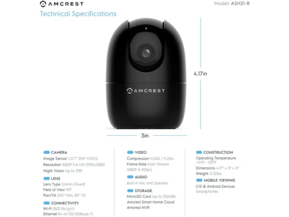 Indoor WiFi Camera — Security Camera, Amcrest