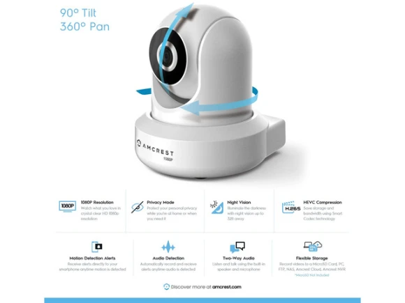 Indoor WiFi Home Security Camera — Security Camera, Amcrest