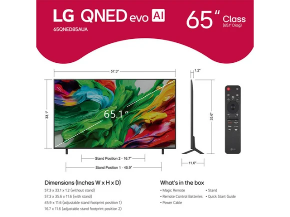 65-inch Class QNED evo Television — Smart TV, LG
