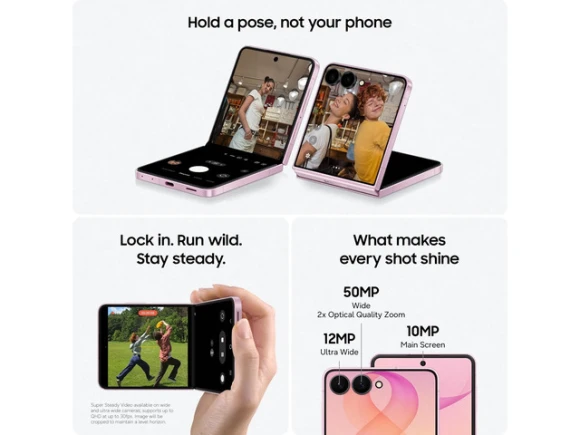 Galaxy Z Flip8 Smartphone, 256 GB, Graphite — Smartphones, Samsung
