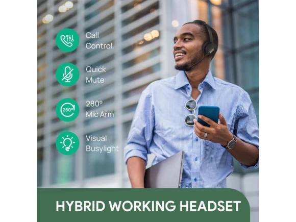 Monaural On-Ear Wireless Headset — Wireless Earbuds, Yealink