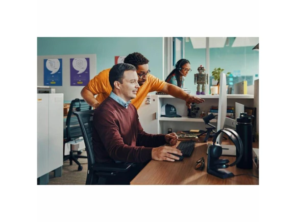 Voyager Focus 2 Headset with USB-C/A Adapter and Charging Stand — Wireless Earbuds, Poly