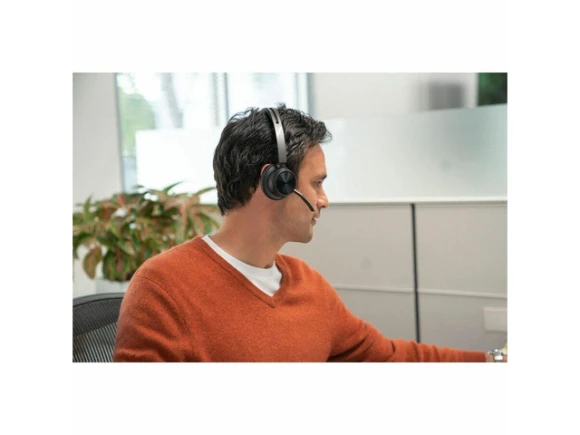 Voyager Focus 2 Headset with USB-C/A Adapter and Charging Stand — Wireless Earbuds, Poly