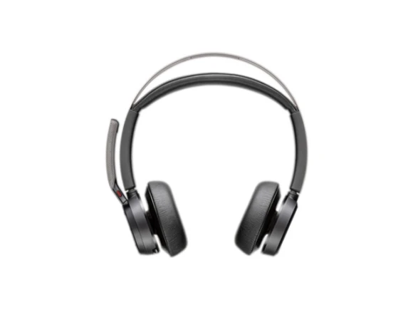 Voyager Focus 2 Headset with USB-C/A Adapter and Charging Stand — Wireless Earbuds, Poly