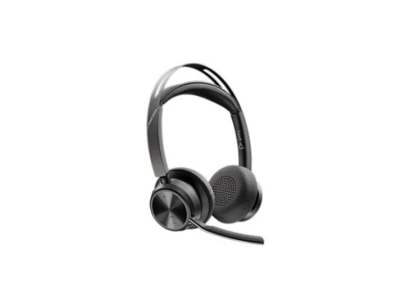 Voyager Focus 2 Headset with USB-C/A Adapter and Charging Stand — Wireless Earbuds, Poly