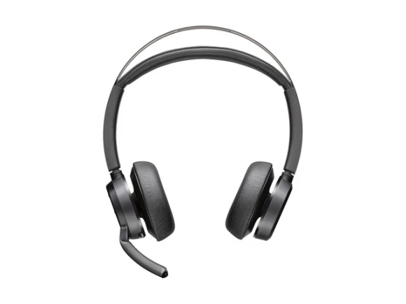 Voyager Focus 2 Headset with USB-C/A Adapter and Charging Stand — Wireless Earbuds, Poly