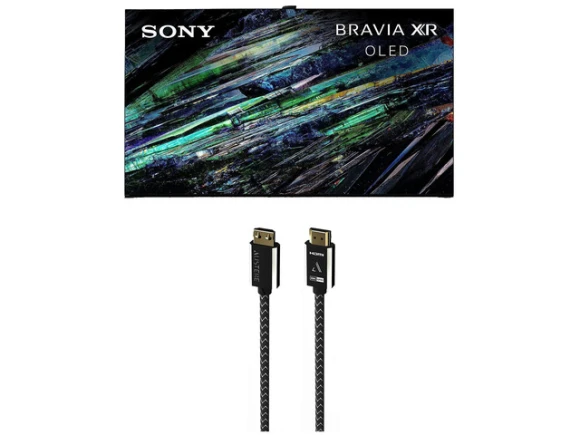 77-inch QD-OLED 4K TV with HDMI cable — Smart TV, Sony