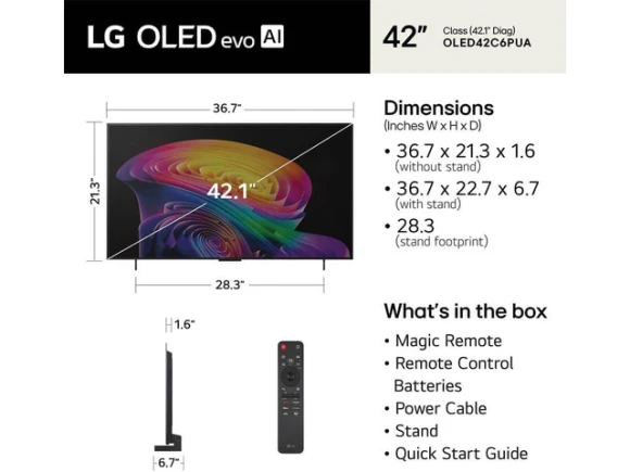 42-Inch Class OLED TV with 2-Year Amber Protection Plan — Smart TV, LG Electronics