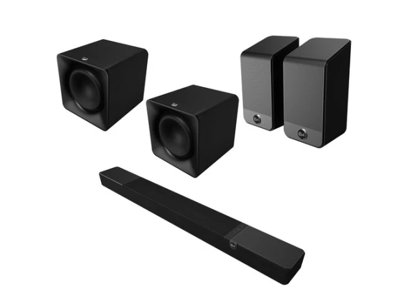 Soundbar System with 2 Subwoofers and Surround Speakers — Sound Bar, Klipsch