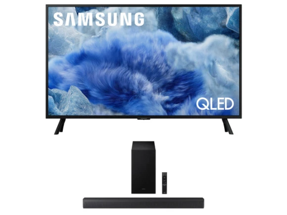 32-inch QLED 4K TV and Soundbar Bundle — Smart TV, Samsung
