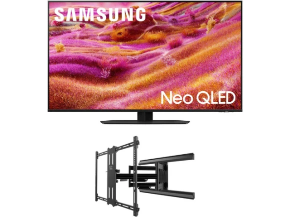 50-inch Neo QLED smart TV with full-motion dual-stud mount — Smart TV, Samsung