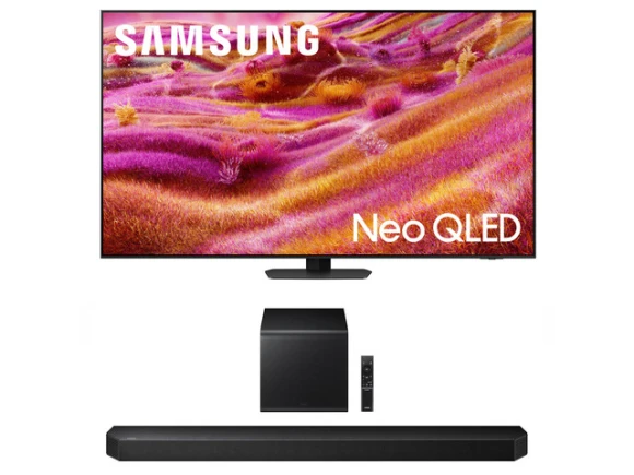 55-inch Neo QLED 4K TV and soundbar bundle — Smart TV, Samsung