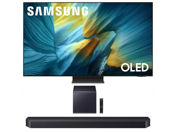 65-inch OLED TV and soundbar bundle — Smart TV, Samsung