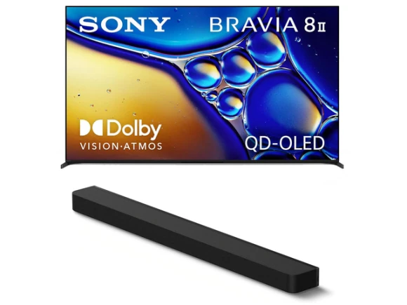 65-Inch TV and Soundbar Bundle — Smart TV, Sony