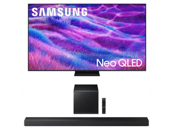 75-inch Neo QLED TV and soundbar bundle — Smart TV, Samsung
