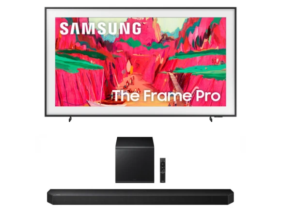 75-inch Neo QLED TV with soundbar bundle — Smart TV, Samsung