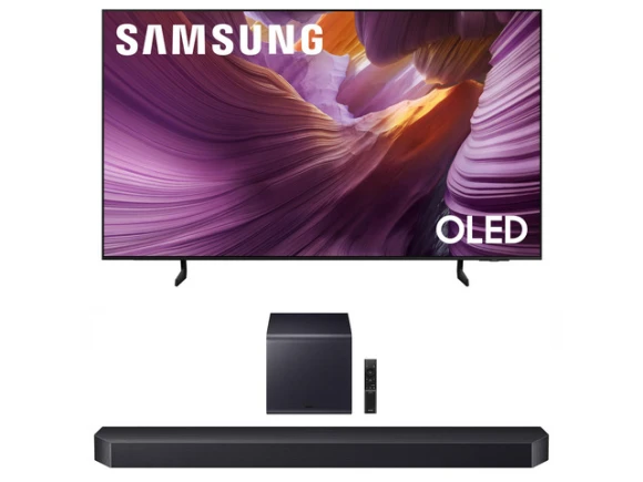 77-Inch OLED Smart TV with Soundbar Bundle — Smart TV, Samsung