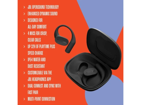 True Wireless Open-Ear Headphones — Wireless Earbuds, JBL