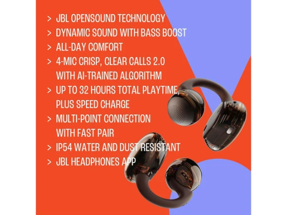 True Wireless Open-Ear Headphones — Wireless Earbuds, JBL