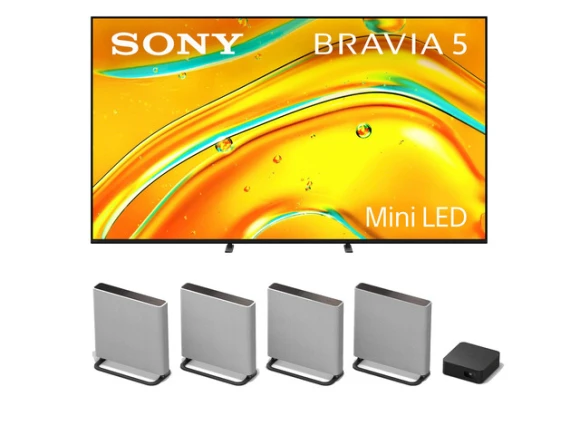 55-inch Mini-LED television with HT-A9M2 audio equipment — Smart TV, Sony