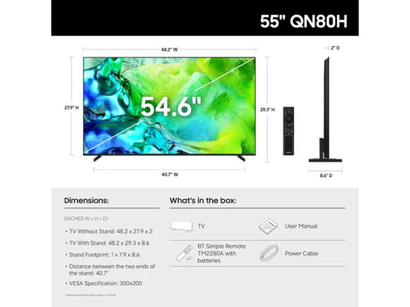 55-inch Neo QLED TV, Soundbar and Subwoofer Bundle — Smart TV, Samsung