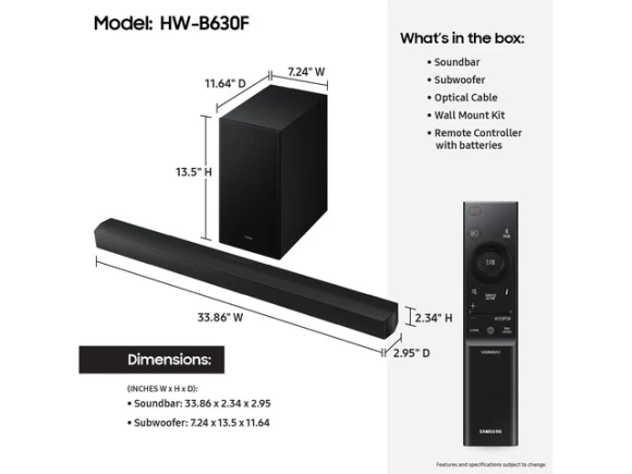 55-Inch QLED TV Bundle with Soundbar and Subwoofer — Smart TV, Samsung