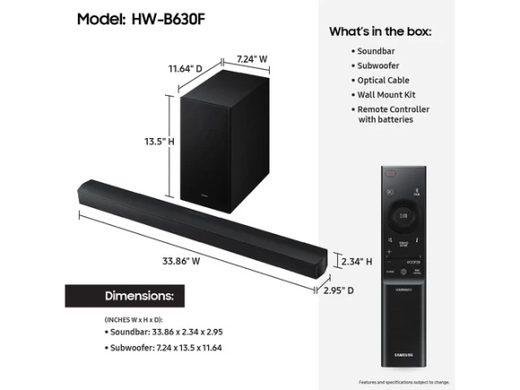 65-inch OLED TV Bundle with Soundbar and Sub — Smart TV, Samsung