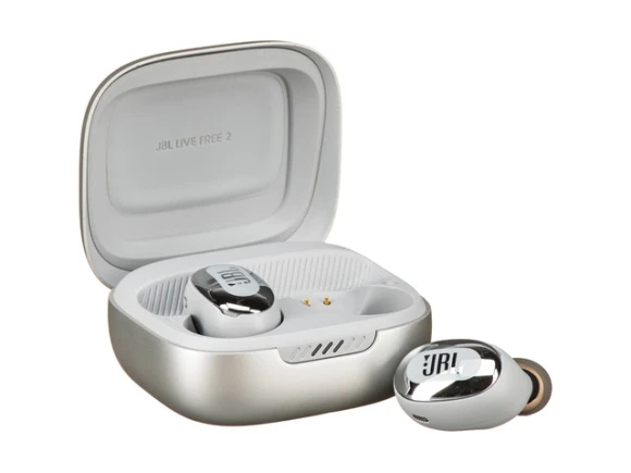 Live Free 2 TWS Silver Wireless Earbuds — Wireless Earbuds, JBL