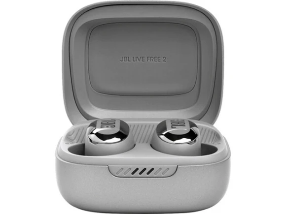 Live Free 2 TWS Silver Wireless Earbuds — Wireless Earbuds, JBL