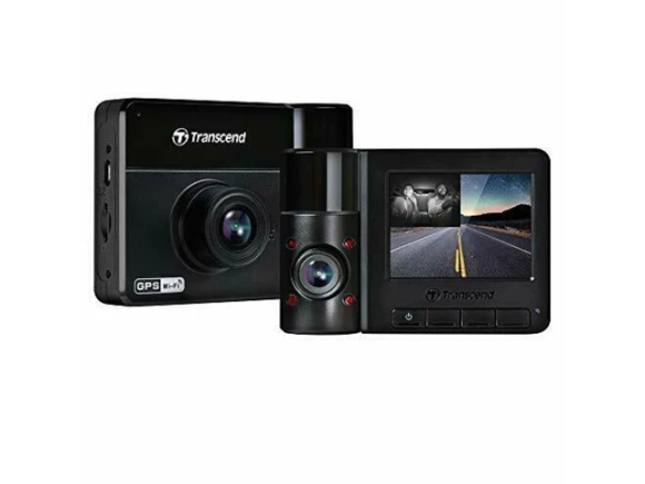 Dual-Lens Vehicle Camera, 64GB — Dash Cam, Transcend