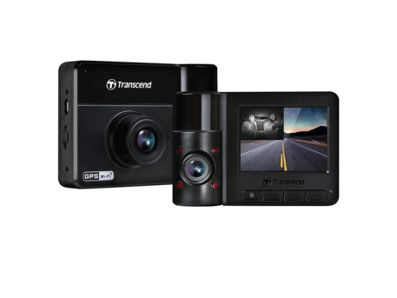 Dual-Lens Vehicle Camera, 64GB — Dash Cam, Transcend