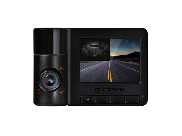 Dual-Lens Vehicle Camera, 64GB — Dash Cam, Transcend