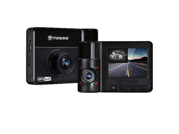 Dual-Lens Vehicle Camera, 64GB — Dash Cam, Transcend