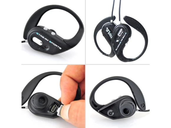 Silver Sports Headphones — Wireless Earbuds, Pyle
