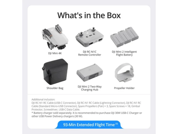 Mini 4K Drone Fly More Combo — Drone, DJI